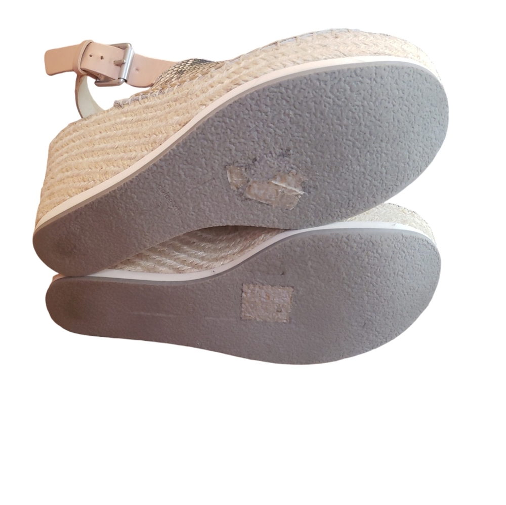 Dolce Vita Snake Skin Espadrilles Wedge Sandals Size 8.5 - Picture 5 of 5